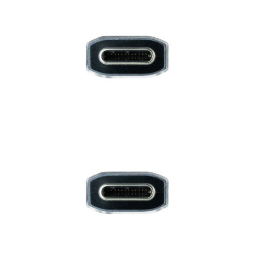 Nanocable Cable USB-C a USB-C 1m 100W 20Gbps Gris/Negro Nanocable Cable USB-C a USB-C 1m 100W 20Gbps Gris/Negro