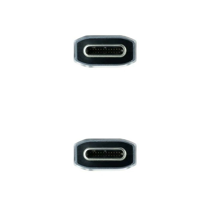 Nanocable Cable USB-C a USB-C 1m 100W 20Gbps Gris/Negro Nanocable Cable USB-C a USB-C 1m 100W 20Gbps Gris/Negro