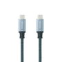 Nanocable Cable USB-C a USB-C 1m 100W 20Gbps Gris/Negro
