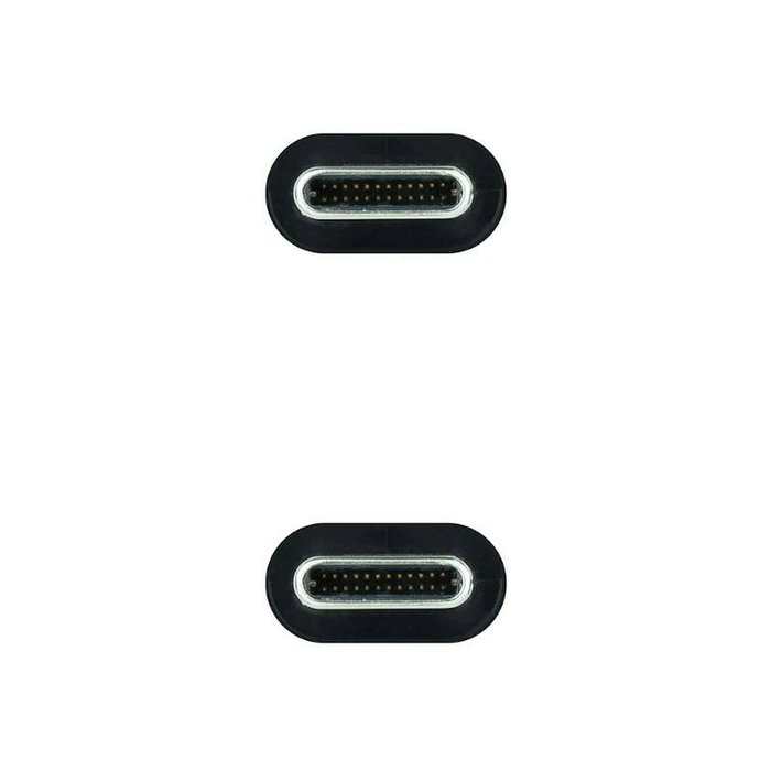 Nanocable Cable USB-C a USB-C 3.1 Gen2 10Gbps 100W 0,5 m Negro Nanocable Cable USB-C a USB-C 3.1 Gen2 10Gbps 100W 0,5 m Negro