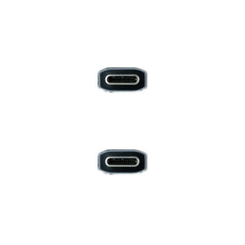 Nanocable Cable USB-C a USB-C 3.1 Gen2 10Gbps 5A 4K/60Hz Gris/Negro 0.5 m Nanocable Cable USB-C a USB-C 3.1 Gen2 10Gbps 5A 4K/60Hz Gris/Negro 0.5 m