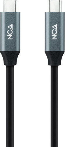 Nanocable Cable USB 3.2 Tipo-C a Tipo-C 100W 20Gbps 1m Gris y Negro Nanocable Cable USB 3.2 Tipo-C a Tipo-C 100W 20Gbps 1m Gris y Negro