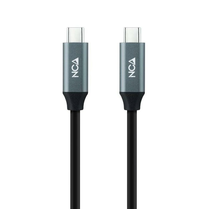 Nanocable Cable USB 3.2 Tipo-C a Tipo-C 100W 20Gbps 1m Gris y Negro Nanocable Cable USB 3.2 Tipo-C a Tipo-C 100W 20Gbps 1m Gris y Negro