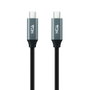 Nanocable Cable USB 3.2 Tipo-C a Tipo-C 100W 20Gbps 1m Gris y Negro