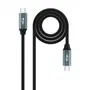 Nano Cable 10.01.4301 Cable USB 3.2 Gen2x2 Tipo-C Macho a Tipo-C Macho, 20Gbps, 100W/5A, 1m, Gris y Gris y Negro