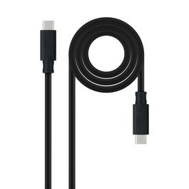 NANOCABLE Cable USB 3.1 Gen2 10Gbps 5A, 4K/60Hz, USB-C/M-USB-C/M, Negro, 1.5 m, 1,5 m, USB C, USB C, USB 3.2 Gen 2 (3.1 Gen 2), 10 Gbit/s, Negro