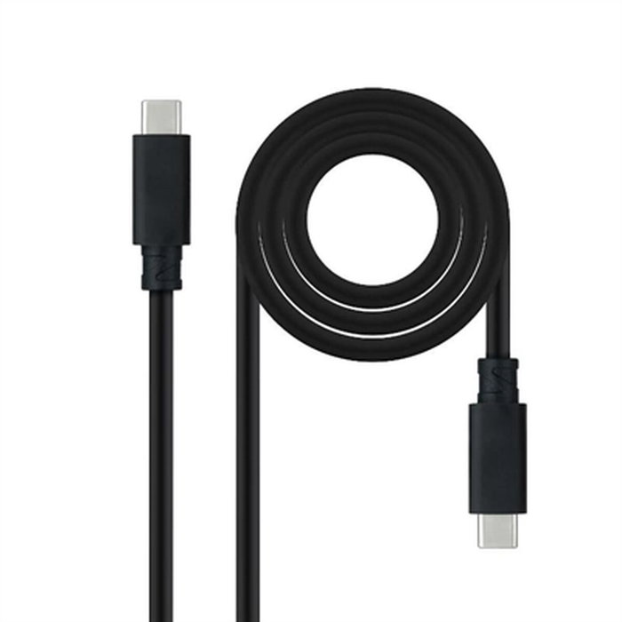 Nanocable Cable USB-C a USB-C 1,5 m 10Gbps 100W Negro Nanocable Cable USB-C a USB-C 1,5 m 10Gbps 100W Negro