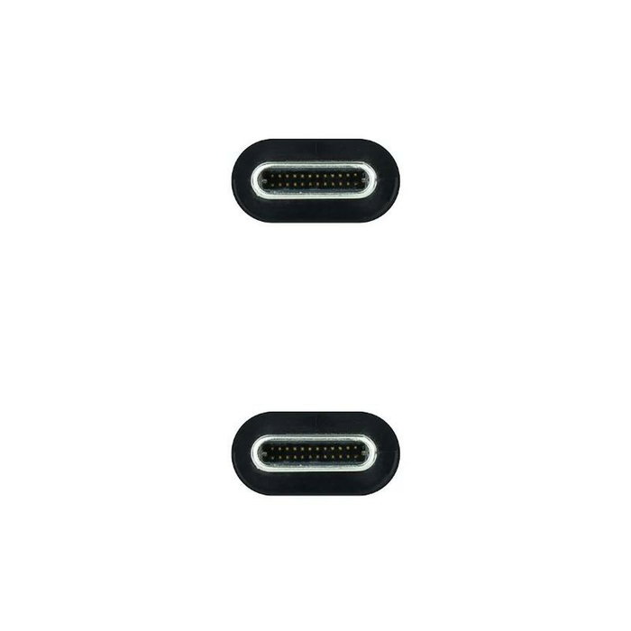 Nanocable Cable USB-C a USB-C 1,5 m 10Gbps 100W Negro Nanocable Cable USB-C a USB-C 1,5 m 10Gbps 100W Negro