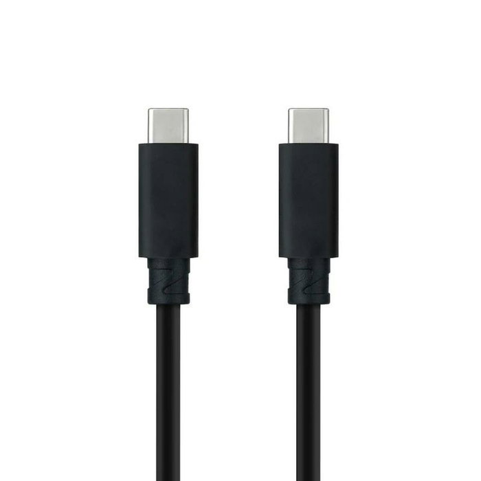 Nanocable Cable USB-C a USB-C 1,5 m 10Gbps 100W Negro Nanocable Cable USB-C a USB-C 1,5 m 10Gbps 100W Negro