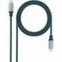 Nanocable Cable USB-C a USB-C 3.1 Gen2 10Gbps 5A, 4K/60Hz, 1.5 m, Gris/Negro