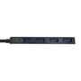 AISENS Hub USB 3.0 de 4 Puertos, Tipo A/M a 4x Tipo A/H, Negro