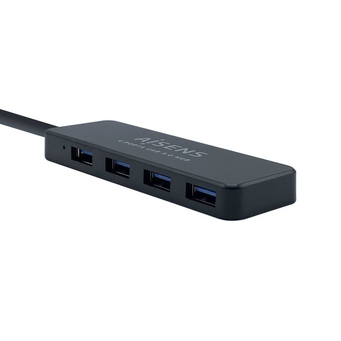 AISENS Hub USB 3.0 de 4 Puertos, Tipo A/M a 4x Tipo A/H, Negro AISENS Hub USB 3.0 de 4 Puertos, Tipo A/M a 4x Tipo A/H, Negro