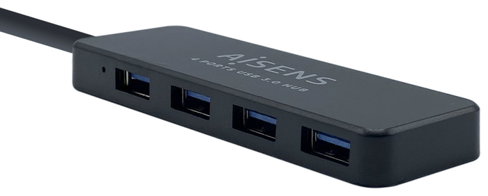 AISENS Hub USB 3.0 de 4 Puertos, Tipo A/M a 4x Tipo A/H, Negro AISENS Hub USB 3.0 de 4 Puertos, Tipo A/M a 4x Tipo A/H, Negro