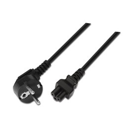AISENS A132-0172 Cable Alimentación Trébol CEE7 Acodado/M - C5/H 1.5M Negro