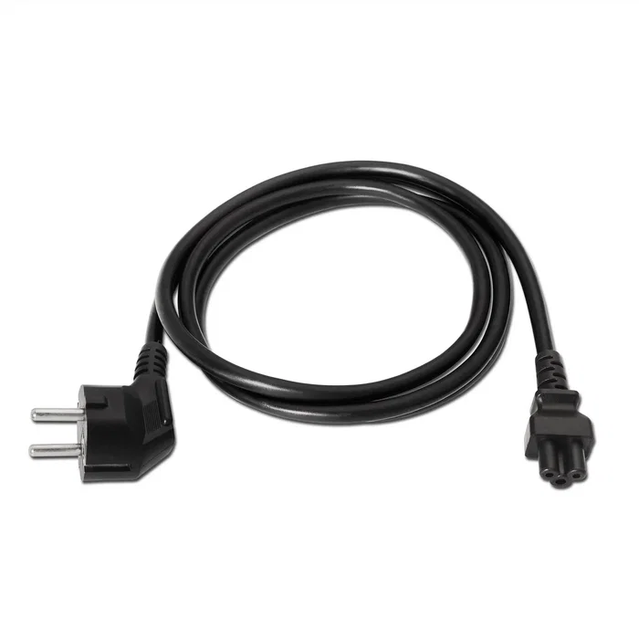Aisens Cable de Alimentación Trébol CEE7 Acodado a C5, 1.5m, Negro Aisens Cable de Alimentación Trébol CEE7 Acodado a C5, 1.5m, Negro