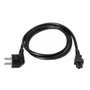 Aisens Cable de Alimentación Trébol CEE7 Acodado a C5, 1.5m, Negro