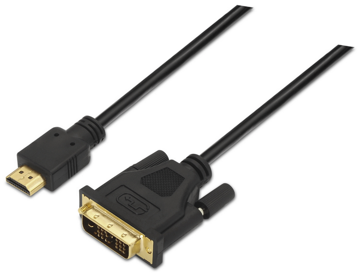 Aisens Cable DVI 18+1 a HDMI tipo A 1,8m Negro Aisens Cable DVI 18+1 a HDMI tipo A 1,8m Negro