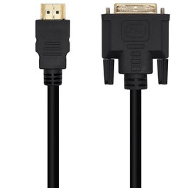 Aisens Cable DVI 18+1 a HDMI A Macho 1.8m Negro - Cable DVI a HDMI, Cobre OFC 99.99%, Blindado Oro 24K, Full HD 1080p, 5.1 Gb/s