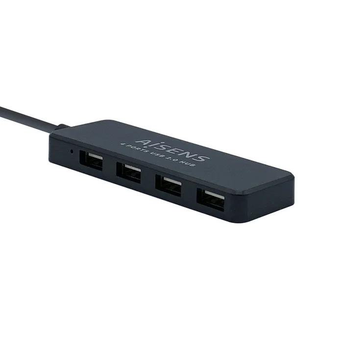 Aisens Hub USB 2.0 A104-0402 con 4 Puertos Negro Aisens Hub USB 2.0 A104-0402 con 4 Puertos Negro