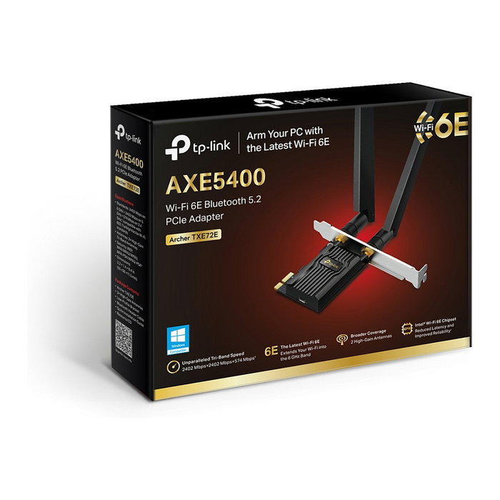 TP-Link Archer TXE72E Adaptador Wi-Fi 6E Triple Banda y Bluetooth 5.3 PCIe