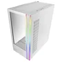 Mars Gaming MCULTRA Torre E-ATX XXL Blanco con Ventanas de Cristal Templado, Iluminación ARGB, Soporte para Refrigeración Líquida y Cámara Dual