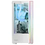 Mars Gaming MCULTRA Torre E-ATX XXL Blanco con Ventanas de Cristal Templado, Iluminación ARGB, Soporte para Refrigeración Líquida y Cámara Dual
