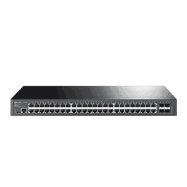 TP-LINK Switch TL-SG3452X 48 Puertos Gigabit con 4 SFP+, Montaje en Rack, Negro