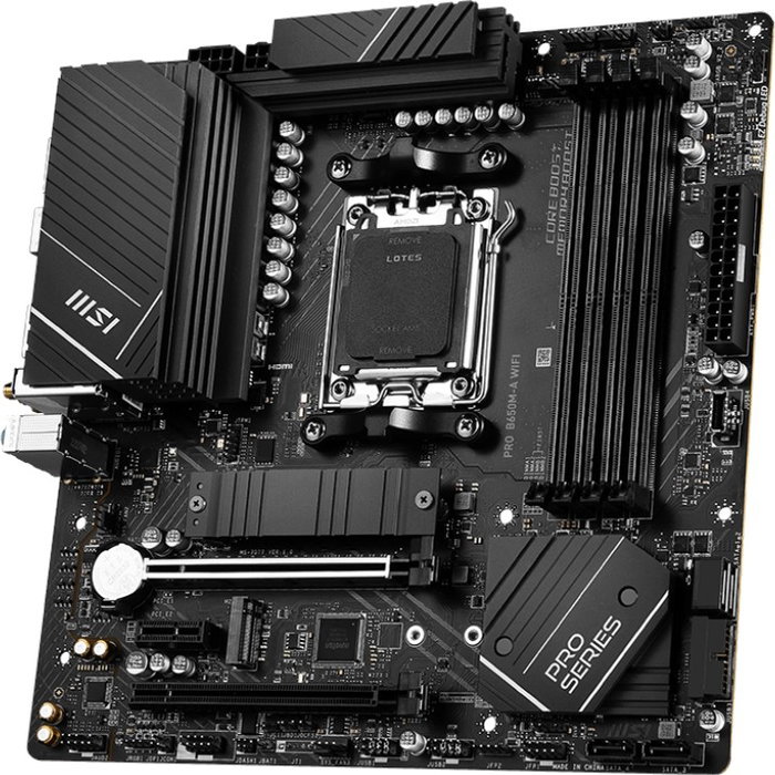 MSI PRO B650M-A WIFI Micro ATX AMD B650 AM5 DDR5 MSI PRO B650M-A WIFI Micro ATX AMD B650 AM5 DDR5