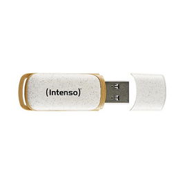 Intenso Green Line USB 3.2 Gen 1 128 GB con Tapa - Beige/Marrón