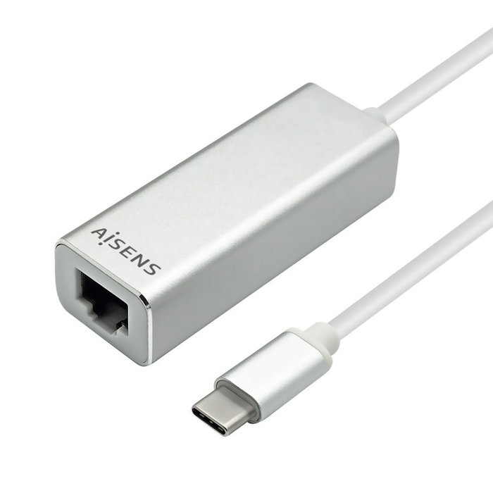 Aisens Conversor USB-C a Ethernet Gigabit 10/100/1000 Mbps A109-0341 Plata Aisens Conversor USB-C a Ethernet Gigabit 10/100/1000 Mbps A109-0341 Plata