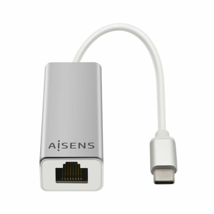 Aisens Conversor USB-C a Ethernet Gigabit 10/100/1000 Mbps A109-0341 Plata Aisens Conversor USB-C a Ethernet Gigabit 10/100/1000 Mbps A109-0341 Plata
