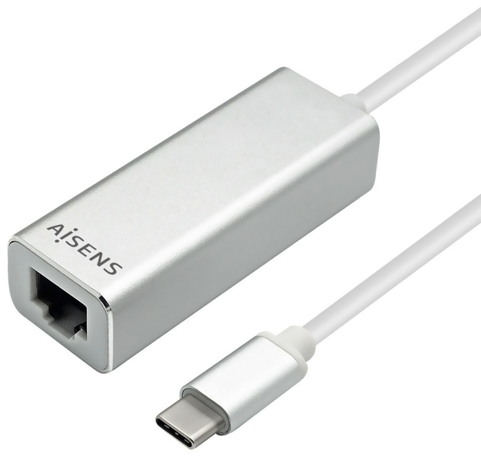 Aisens Conversor USB-C a Ethernet Gigabit 10/100/1000 Mbps A109-0341 Plata Aisens Conversor USB-C a Ethernet Gigabit 10/100/1000 Mbps A109-0341 Plata
