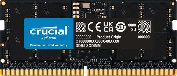 Crucial Memoria RAM 16 GB DDR5 4800 MHz SO-DIMM CT16G48C40S5