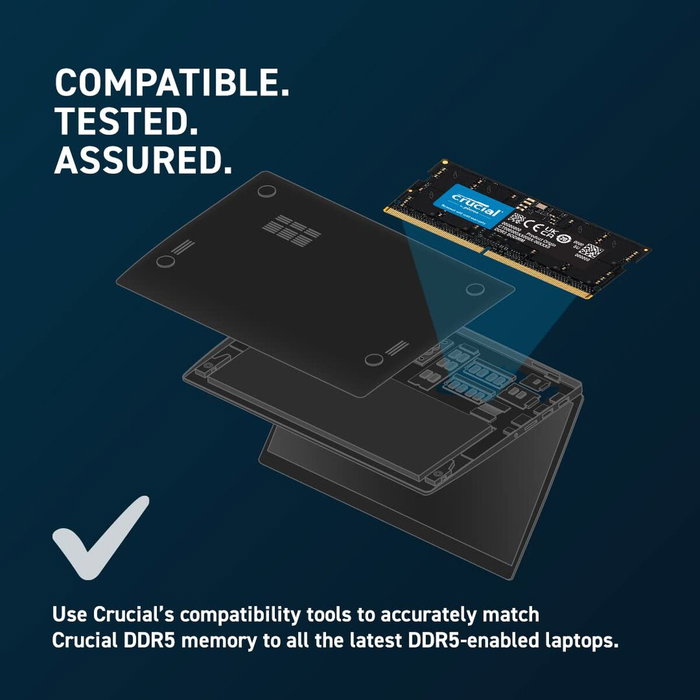 Crucial Memoria RAM DDR5 16GB 4800MHz SO-DIMM CT16G48C40S5 Crucial Memoria RAM DDR5 16GB 4800MHz SO-DIMM CT16G48C40S5