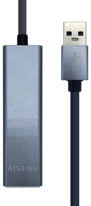 Aisens Conversor USB 3.0 a Ethernet Gigabit + Hub 3xUSB 3.0, Gris Aisens Conversor USB 3.0 a Ethernet Gigabit + Hub 3xUSB 3.0, Gris