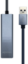 Aisens Conversor USB 3.0 a Ethernet Gigabit + Hub 3xUSB 3.0, Gris