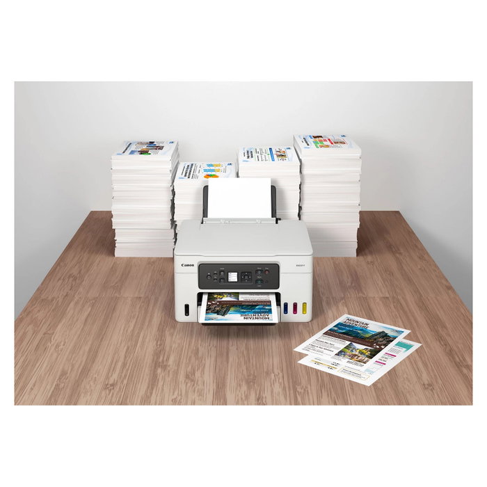 Canon MAXIFY GX3050 Impresora Multifunción A4 Tanque de Tinta WLAN, Duplex 3 en 1, Color, 18/13 ppm, Negra/Blanca