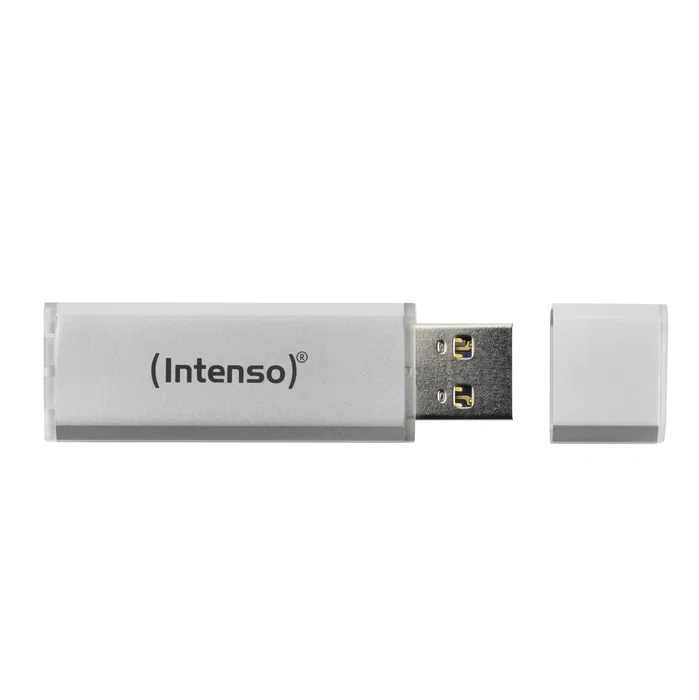 Intenso Alu Line Pendrive USB 2.0 16 GB Plata, Lectura 28 MB/s, Aluminio con Tapa