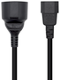 Aisens Adaptador de Alimentación C14 Macho a CEE7/7 Hembra 25cm Negro