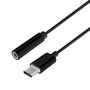 Aisens Conversor USB-C a Audio Negro 15cm