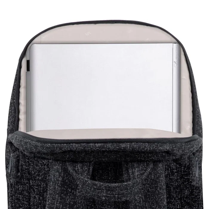 Rivacase 7962 Mochila para Portátil 15.6 Pulgadas (39.6 cm) Negro y Blanco, Poliéster Resistente al Agua, con Compartimento para Tablet
