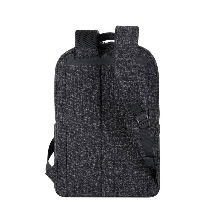 Rivacase 7962 Mochila para Portátil 15.6 Pulgadas (39.6 cm) Negro y Blanco, Poliéster Resistente al Agua, con Compartimento para Tablet