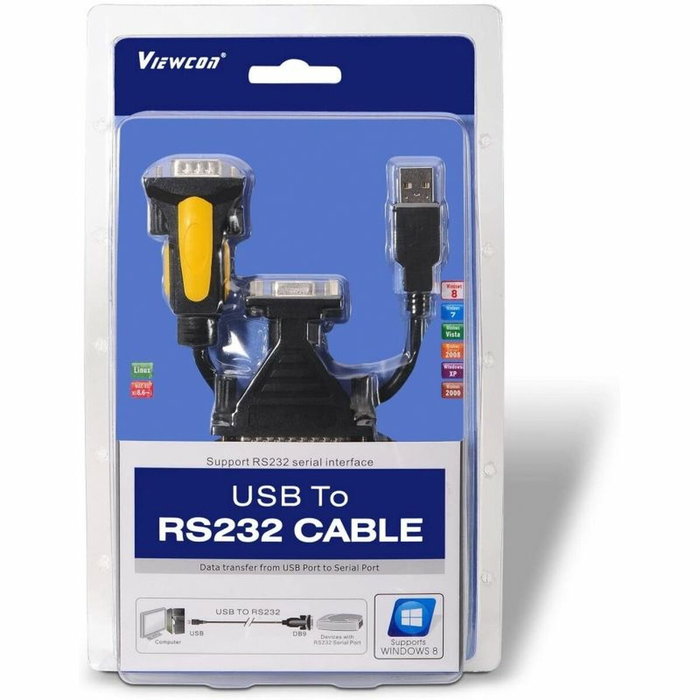 Aisens Conversor USB a Serie A104-0039 Negro 1,8m