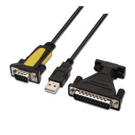 Aisens Conversor USB a Serie A104-0039 Negro 1,8m