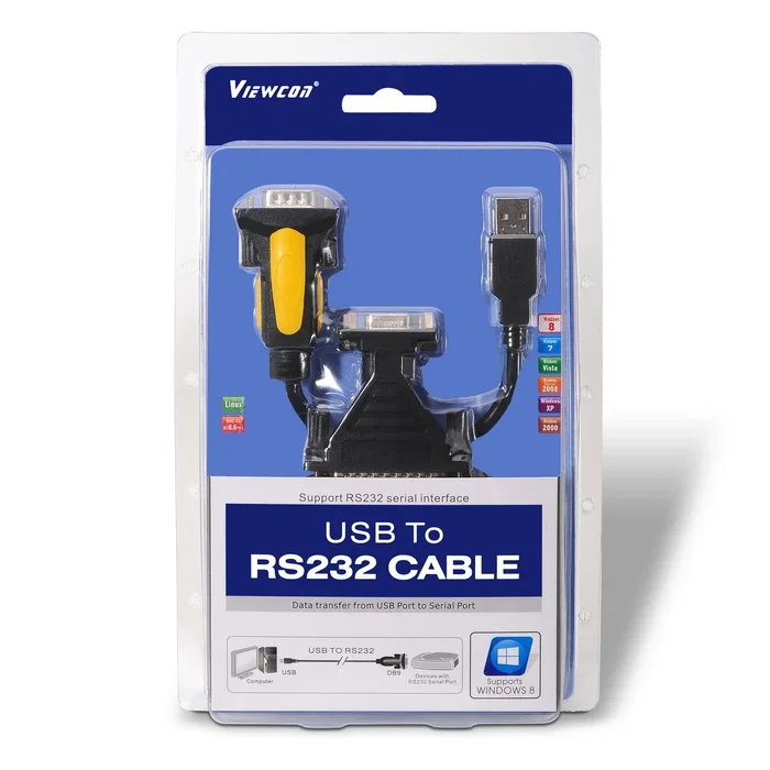 Aisens Conversor USB a Serie DB9 con adaptador DB25, 1.8m, Negro