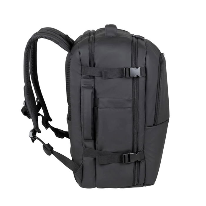 Rivacase Mochila 8465 Tegel Eco Negro, Poliéster RPET Reciclado (11 Botellas), Compartimento para Portátil hasta 15.6", 31x46x22 cm