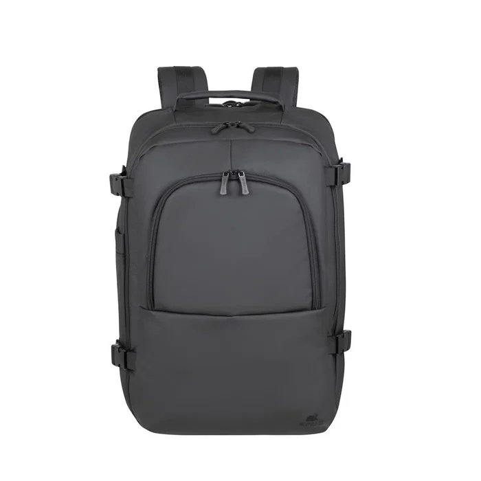 Rivacase Tegel 8465 Mochila informal con compartimento para portátil 17.3", Negro, Poliéster Eco-Friendly RPET, Unisex Niño/Niña
