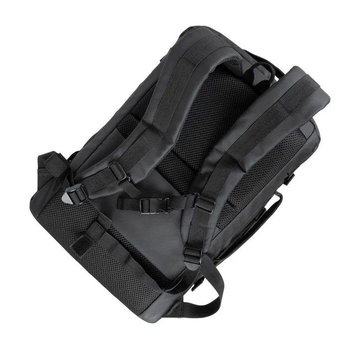 Rivacase Tegel 8465 Mochila informal con compartimento para portátil 17.3", Negro, Poliéster Eco-Friendly RPET, Unisex Niño/Niña