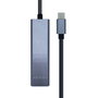 Aisens Conversor USB 3.1 USB-C a Ethernet Gigabit + Hub 3xUSB 3.0 Gris