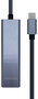 Aisens Conversor USB 3.1 USB-C a Ethernet Gigabit + Hub 3xUSB 3.0 Gris